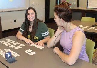 image of education students working on a lesson together